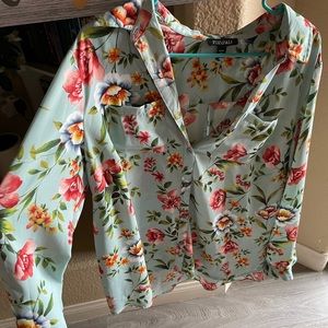Blue Floral Shirt